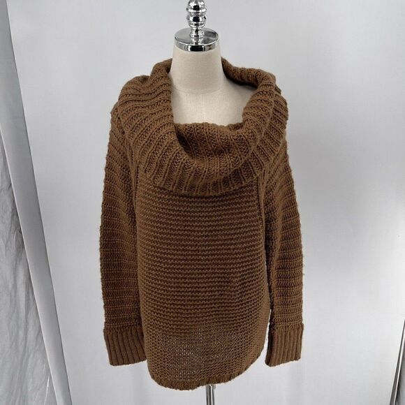 Vintage DKNY 90’s wool Oversized sweater Medium Brown BoxH - Picture 5 of 5